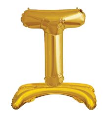 Toptan 32'' gold T harfi ayaklı folyo balon
