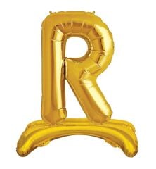 Toptan 32'' gold R harfi ayaklı folyo balon