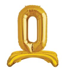 Toptan 32'' gold O harfi ayaklı folyo balon