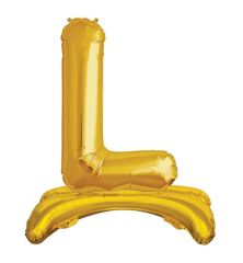 Toptan 32'' gold L harfi ayaklı folyo balon