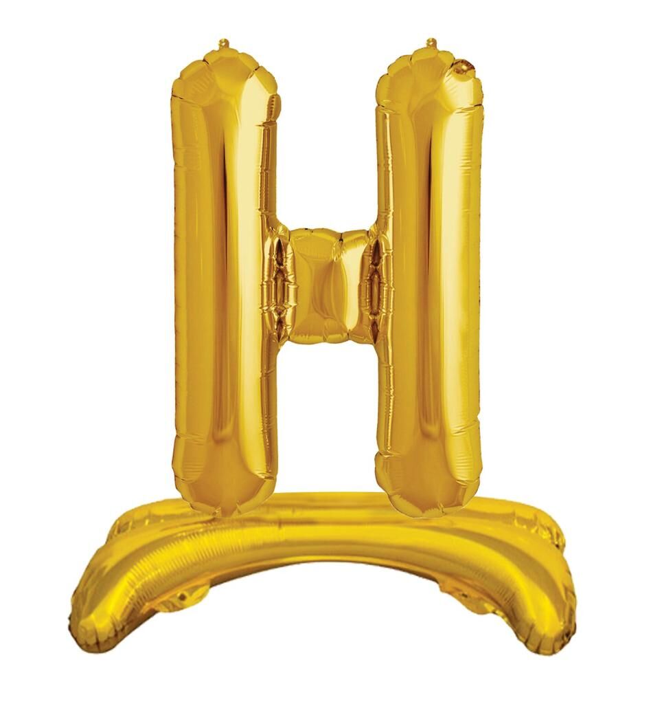 Toptan 32'' gold H harfi ayaklı folyo balon
