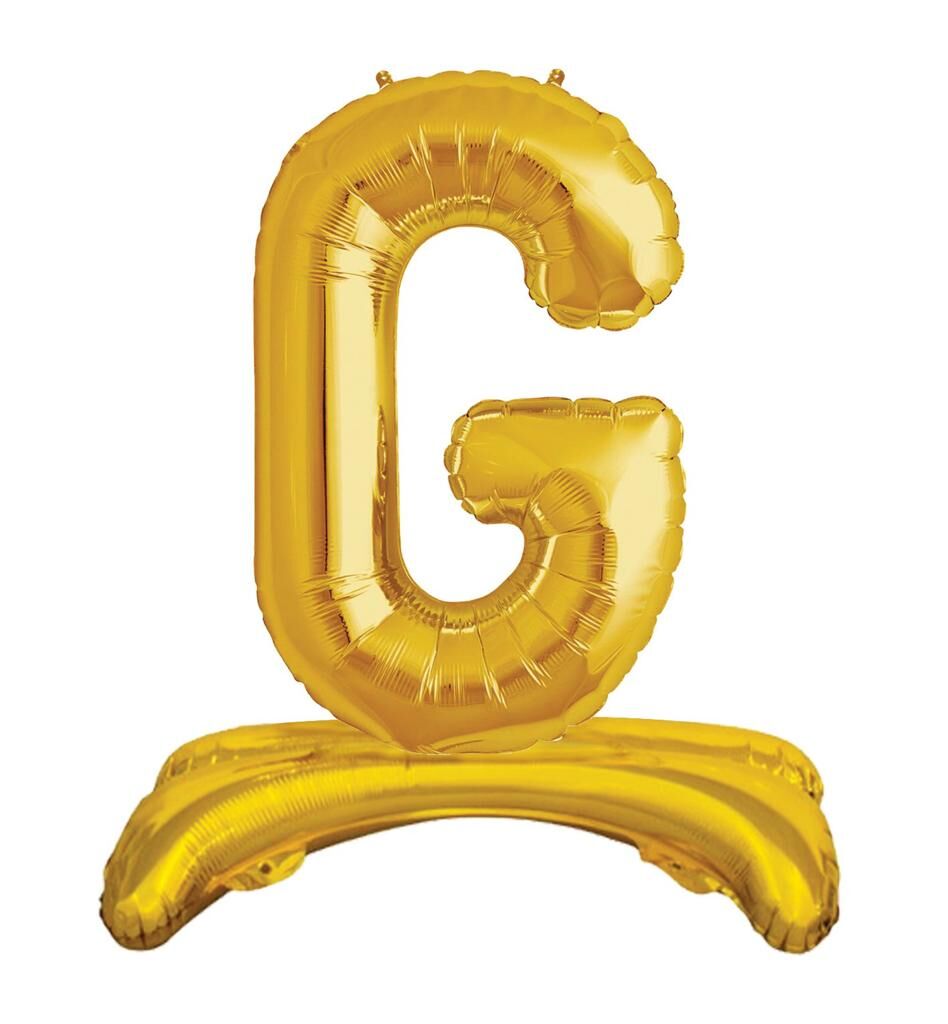 Toptan 32'' gold G harfi ayaklı folyo balon