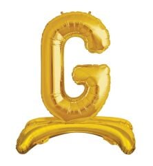 Toptan 32'' gold G harfi ayaklı folyo balon