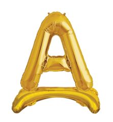 Toptan 32'' gold A harfi ayaklı folyo balon