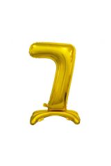 Toptan 32'' ayaklı gold 7 rakam folyo balon