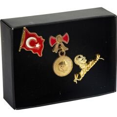 Toptan Kutulu Hediyelik Rozet Paketi