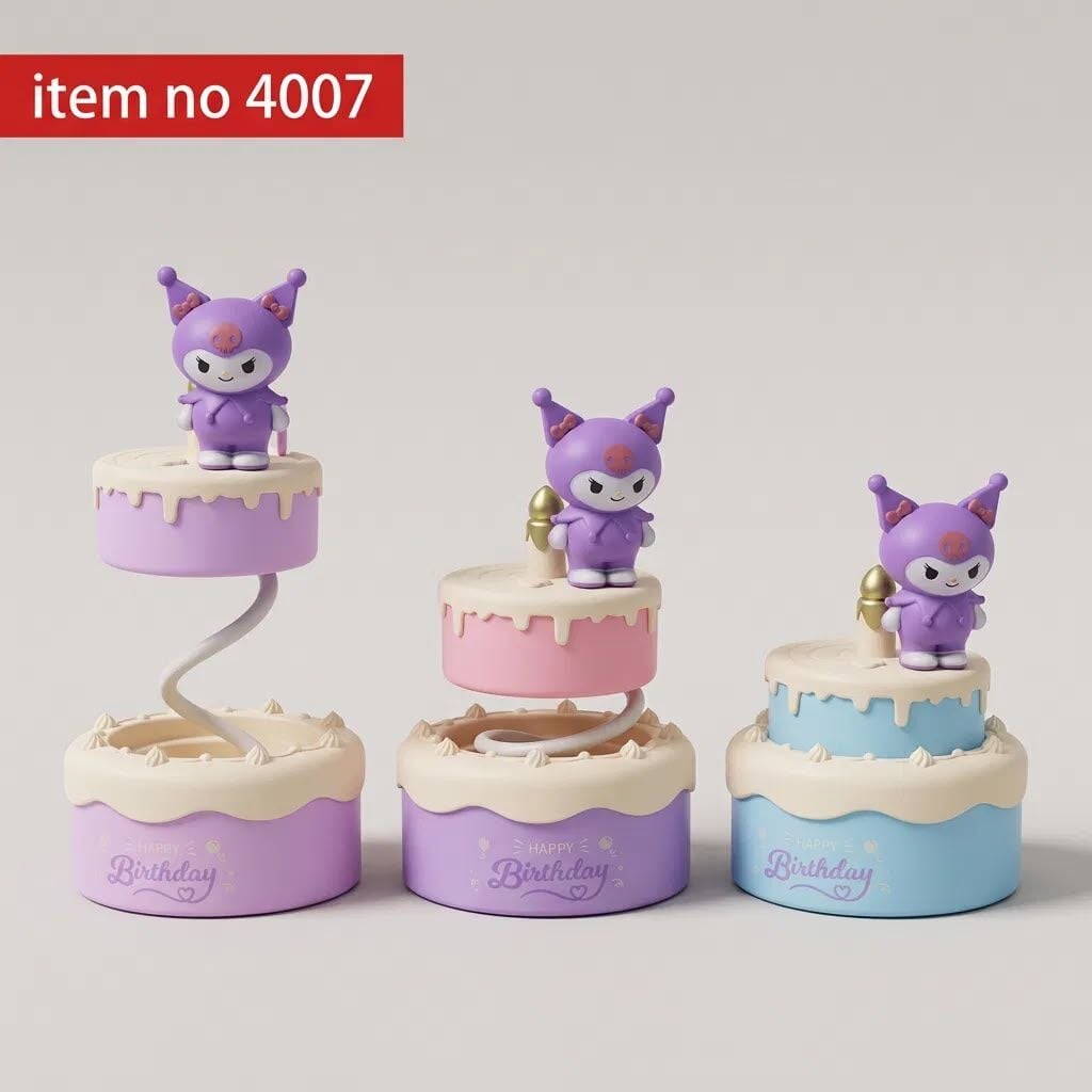 Toptan Happy Birthday Kuromi Figürlü Masa Lambası