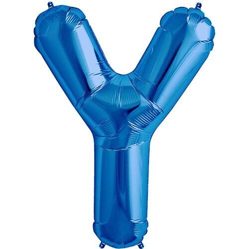 Toptan 16'' Mavi Y Folyo Balon