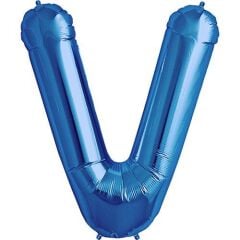Toptan 16'' Mavi V Folyo Balon