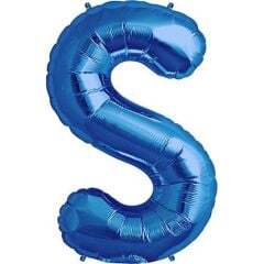 Toptan 16'' Mavi S Folyo Balon
