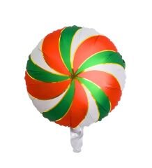 Toptan 18'' kırmızı yeşil şeker folyo balon