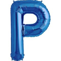 Toptan 16'' Mavi P Folyo Balon