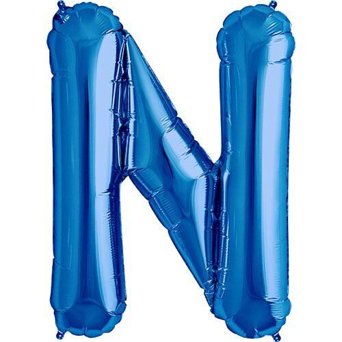 Toptan 16'' Mavi N Folyo Balon