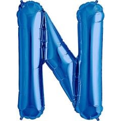 Toptan 16'' Mavi N Folyo Balon