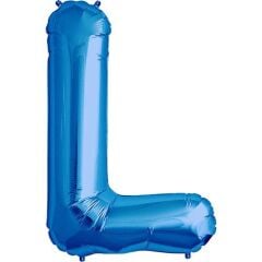 Toptan 16'' Mavi L Folyo Balon
