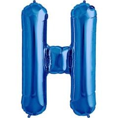 Toptan 16'' Mavi H Folyo Balon