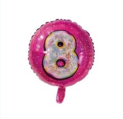 Toptan 18'' pembe 8 rakam folyo balon