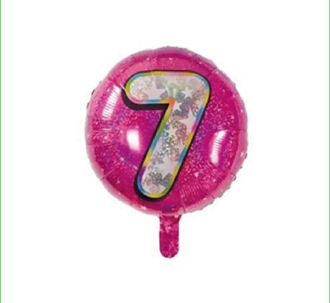 Toptan 18'' pembe 7 rakam folyo balon
