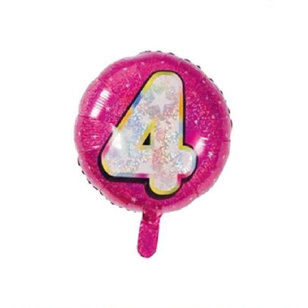 Toptan 18'' pembe 4 rakam folyo balon