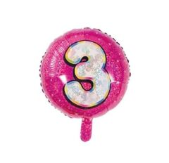Toptan 18'' pembe 3 rakam folyo balon