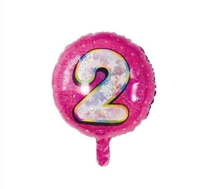 Toptan 18'' pembe 2 rakam folyo balon