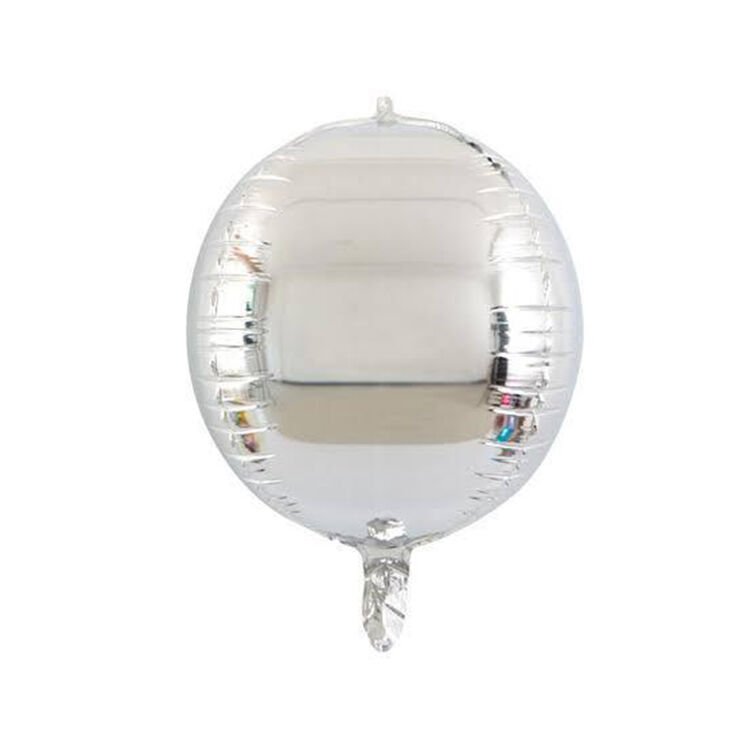 Toptan 55 cm küre gümüş folyo balon