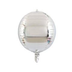 Toptan 55 cm küre gümüş folyo balon