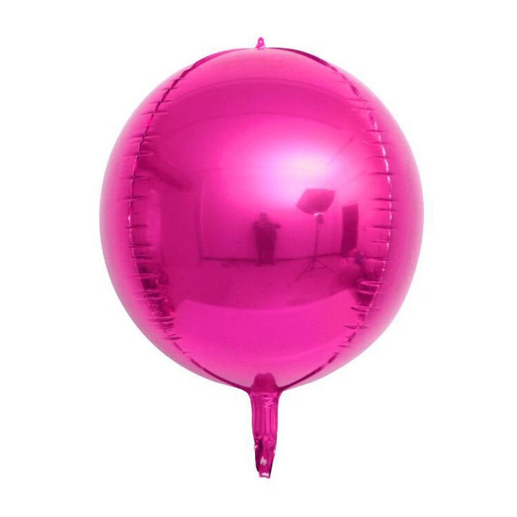 Toptan 55 cm küre fuşya folyo balon