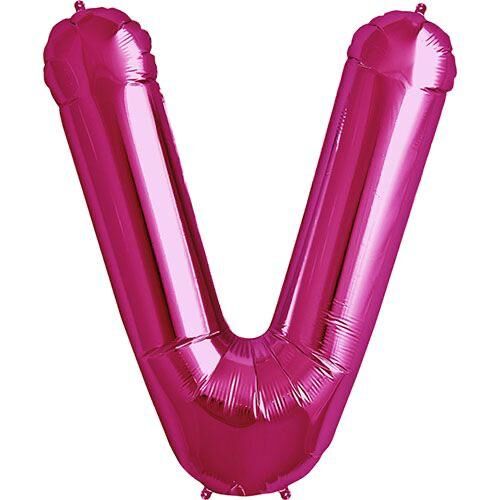 Toptan 16'' Pembe V Folyo Balon