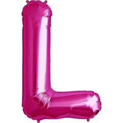 Toptan 16'' Pembe L Folyo Balon