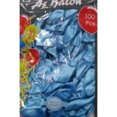 Toptan As Balon Metalik 12 İnç Açık Mavi 100'lü