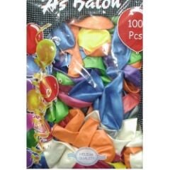 Toptan As Balon Metalik 12 İnç Karışık Renk 100'lü