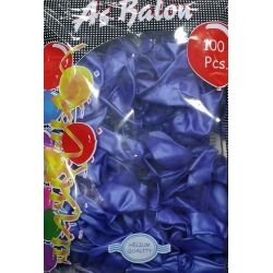 Toptan As Balon Metalik 12 İnç Koyu Mavi 100'lü