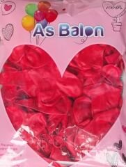 Toptan As Balon Pastel Kalp Balon Kırmızı 12 İnç 100'lü