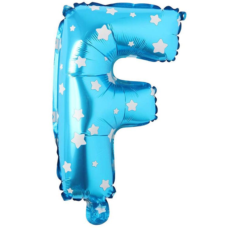 Toptan 16'' Mavi Yıldızlı F Folyo Balon
