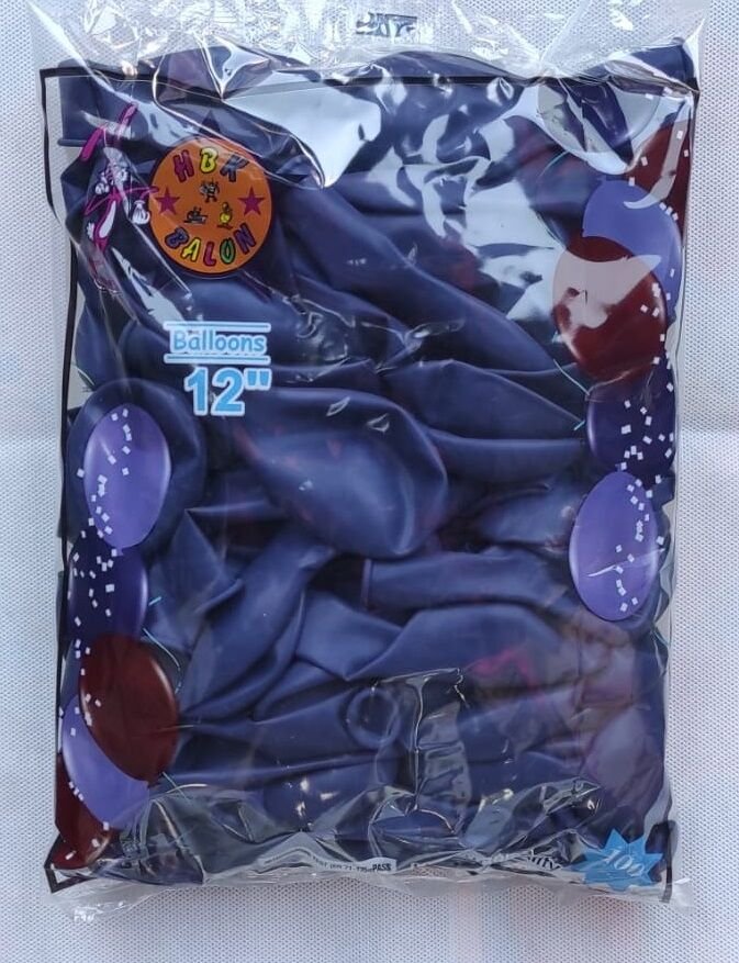 Toptan HBK Balon Pastel Lacivert 12 İnç 100'lü