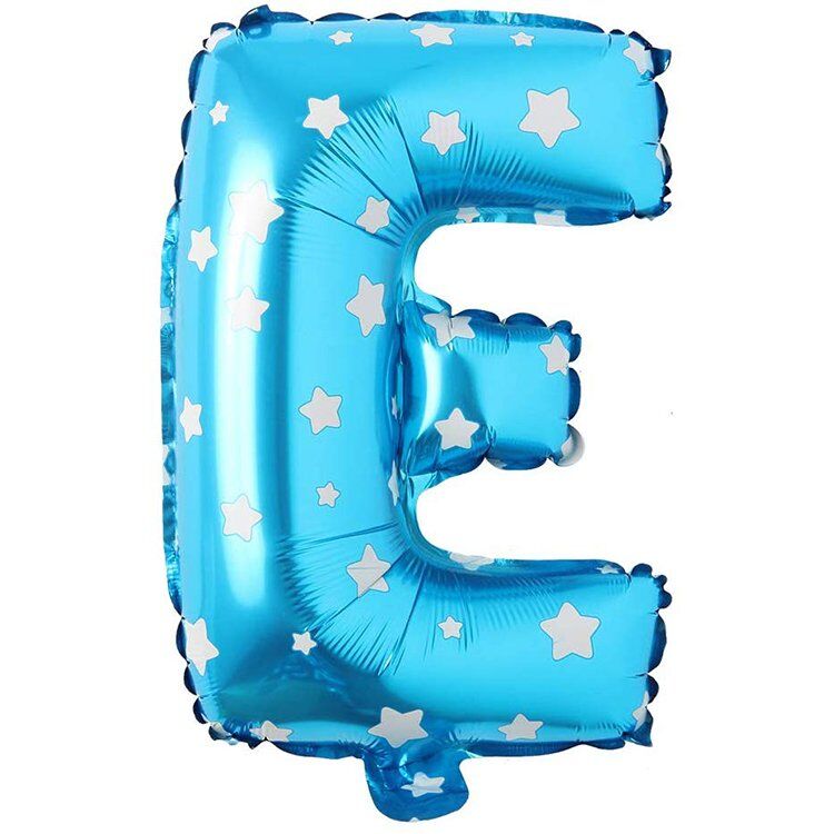 Toptan 16'' Mavi Yıldızlı E Folyo Balon
