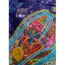 Toptan Sosis Balon Karışık Renkli 100'lü