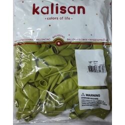 Toptan Kalisan Pastel Retro Zeytin Renk Balon 12 İnç 100'lü