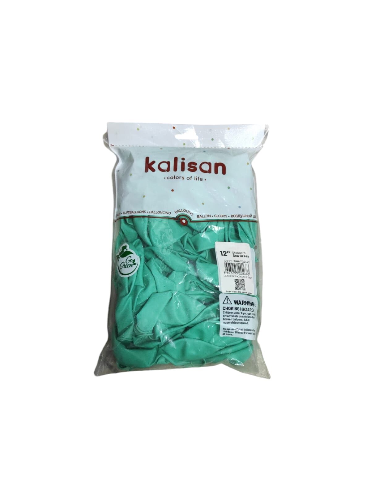 Toptan Kalisan Pastel Deniz Yeşili Balon 12 İnç 100'lü