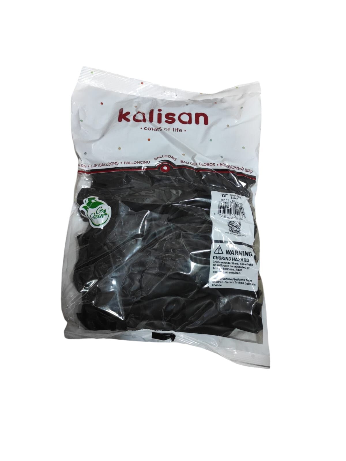 Toptan Kalisan Pastel Siyah Balon 12 İnç 100'lü