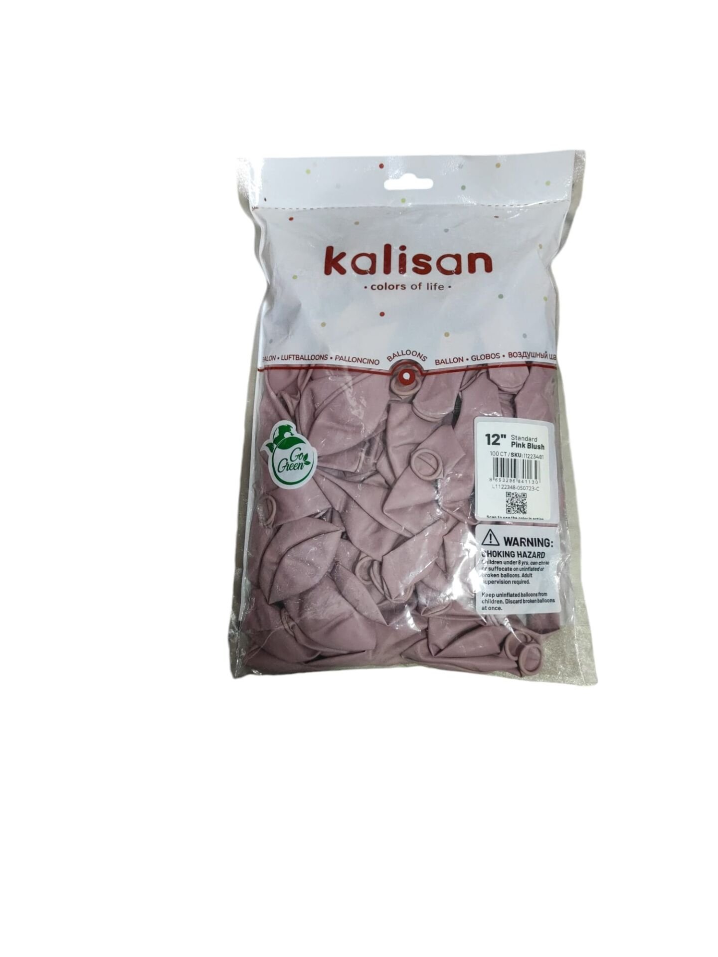 Toptan Kalisan Retro Toz Pembe (Pink Blush) Balon 12 İnç 100'lü