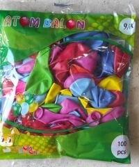 Toptan Atom Pastel 9-A Balon Düz Renk Karışık