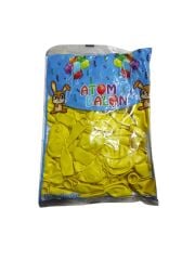 Toptan Atom Metalik Sarı Balon 12 İnç 100'lü
