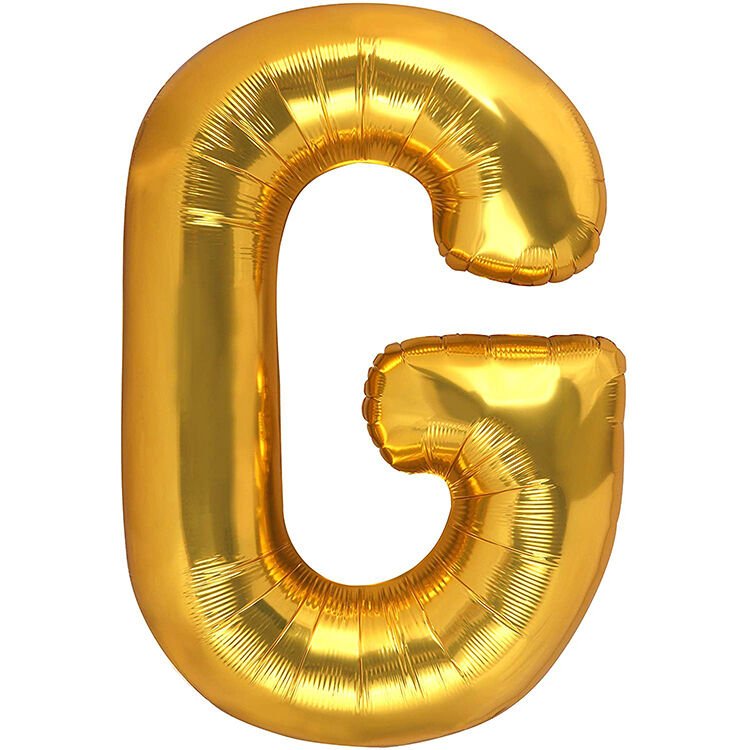 Toptan 34'' Gold G Folyo Balon