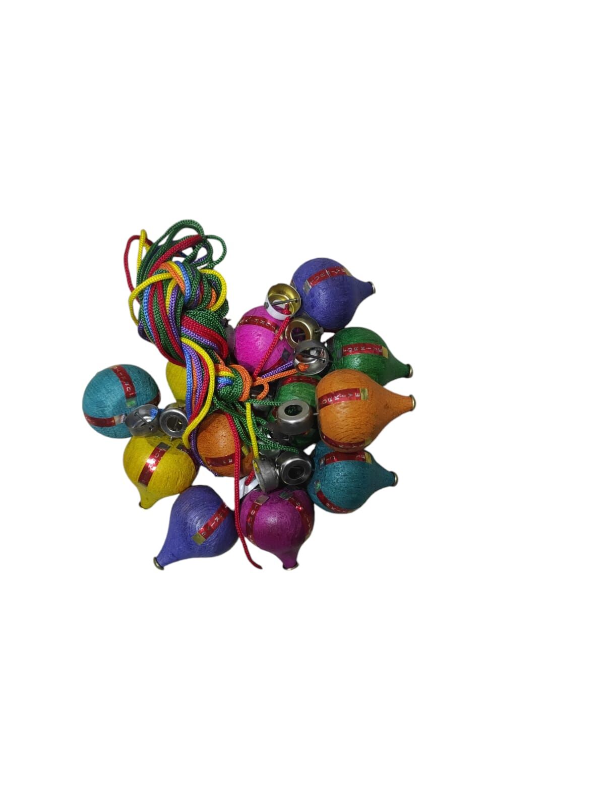 Toptan Ahşap Topaç Renkli 12'li