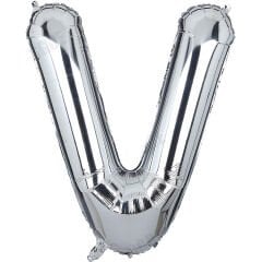 Toptan 34'' Gümüş V Folyo Balon