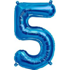 Toptan 16'' Mavi 5 Folyo Balon
