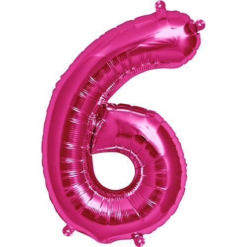Toptan 16'' Pembe 6 Folyo Balon